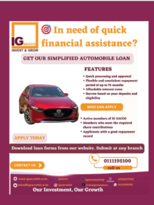 Get a simplified automobile loan with IG Sacco
